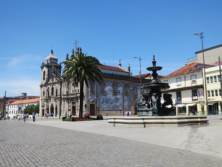 Porto, Plaza, Portugal, ciudad, urbana