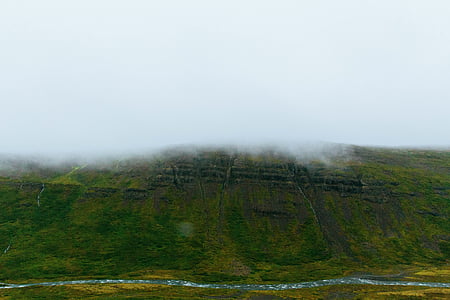 colina, Highland, verde, montanha, paisagem, natureza, cenário