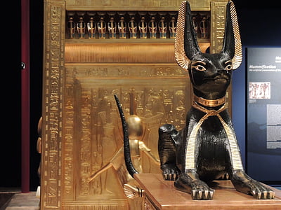 Egypten, heliga, katt, Memorial, djur, staty