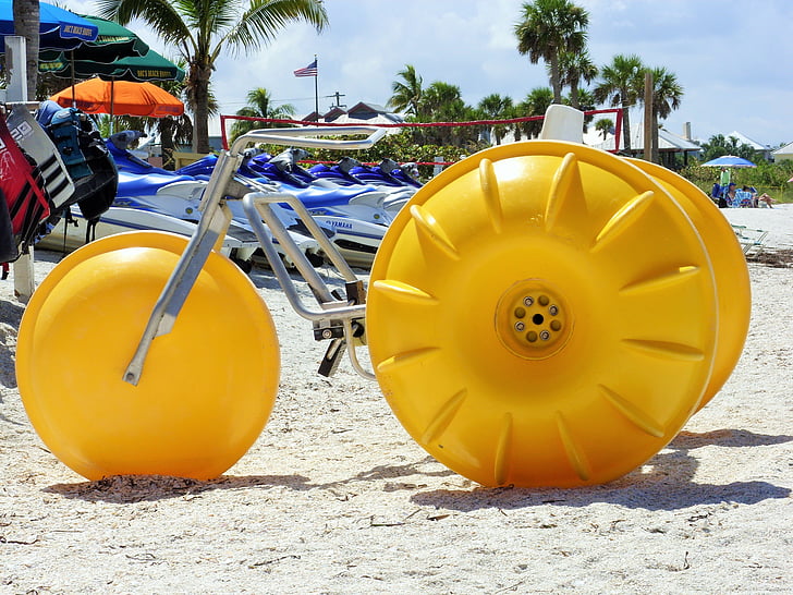 Florida, Verão, praia, bicicleta, sol, mar, Estados Unidos da América