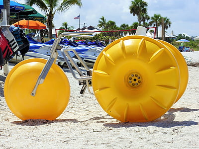 Florida, sommar, stranden, cykel, solen, havet, USA
