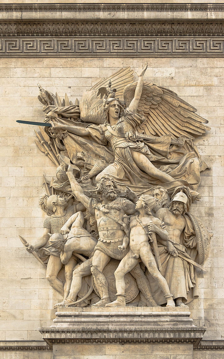 Skulptur, La Marseillaise, Paris, Arc de triomphe, Denkmal, François rude, Abfahrt von Freiwilligen