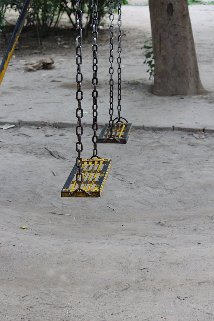 swing, empty, park