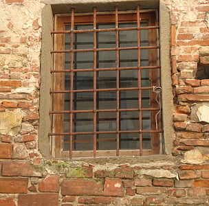 pruhy, středověké, kámen, Gail, brány, okno, rezavý