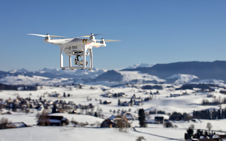 cámara, Drone, HD, helicóptero, Fotografía, desenfoque de, al aire libre