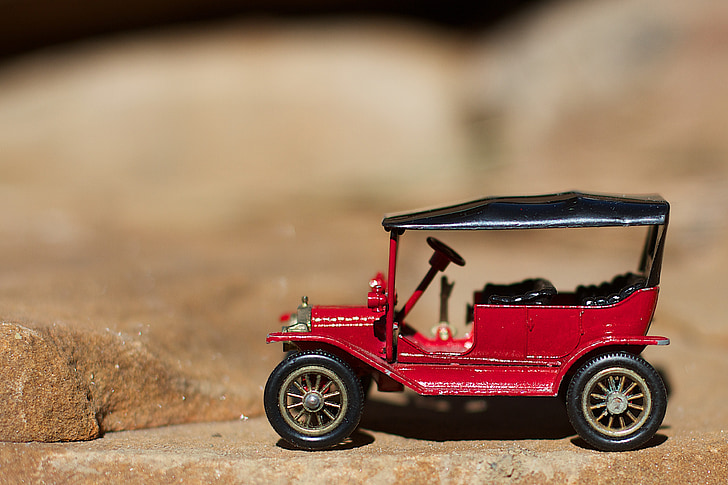 おもちゃの車, 赤, 自動車, 小さな