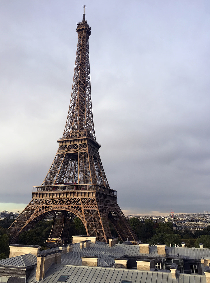 Paris, mái nhà, kiến trúc, di sản, thủ đô, tháp, tháp Eiffel