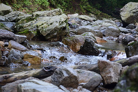 floden, flow, Stream, landskab, naturlige, Rock