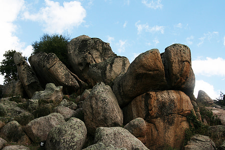 corsican, pierre, rock, roche, landscape, nature, sky