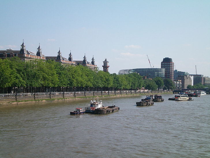 Англія, Лондон, Будівля, Річка Темза, частина, дерева
