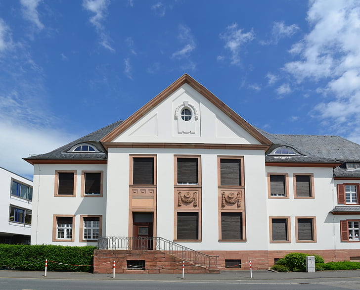 mestu Bad camberg, Okrožno sodišče, spredaj, stavbe, zgodovinski, fasada, Zunanjost
