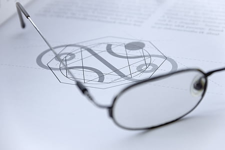 briller, makro, øje, vision, Læs, bog, Magazine