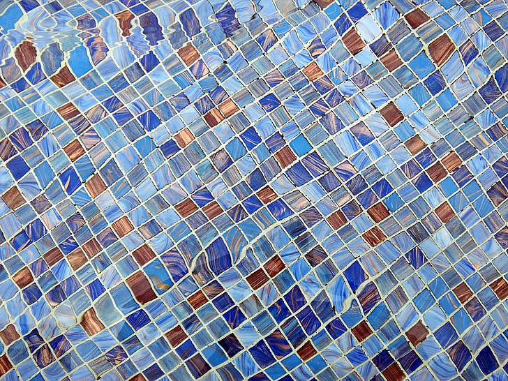 colorato, Mosaico, Priorità bassa, che scorre, acqua, trama