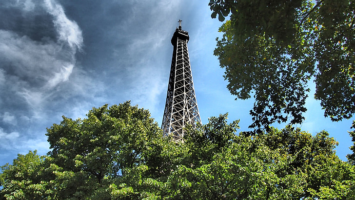 파리, 관심사의 장소, 세기 전시회, 스카이 라인, 타워, 유명한 장소, 에펠 탑