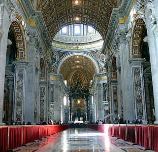 Vatikanet, St. peter-katedralen, Roma, basilikaen, kirke, arkitektur, Nawa