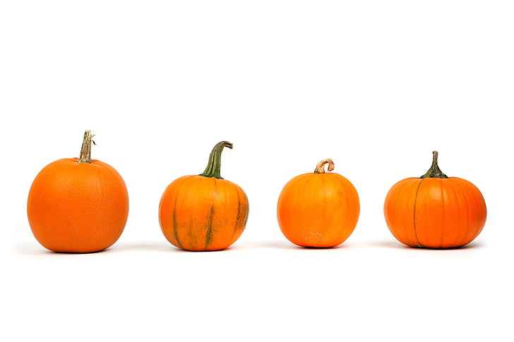 четыре, оранжевый, Фото, Осень, питание, Хэллоуин, праздник