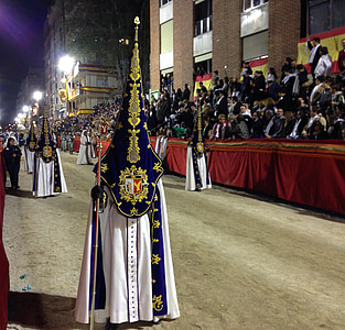 Spania, Lorca, procesiune, Săptămâna Sfântă, penitenţi