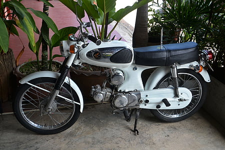 motorbike, honda, puch, moped, motorcycle, two wheeled, transport