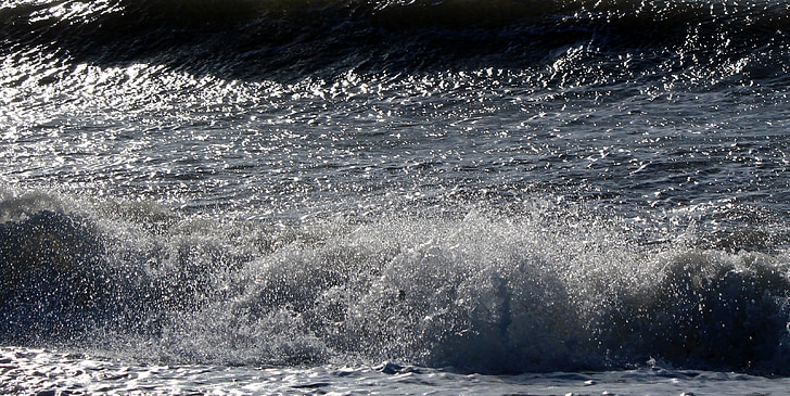 vode, val, oceana, štrcanje, pad, kapljica, more