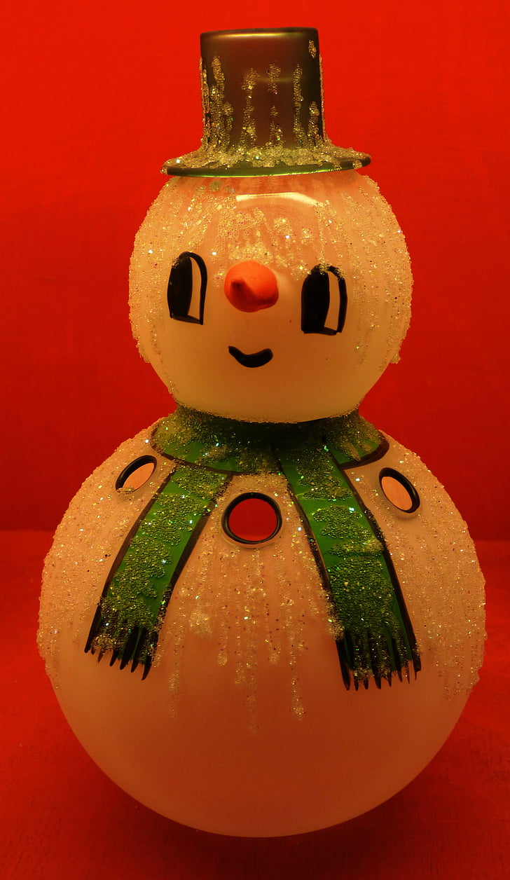 Snežak, božič baubles, okraski, prazniki, božič, božični okraski, božično dekoracijo