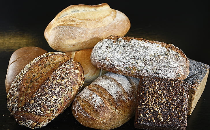 kruh, hrana, zrnati kruh, svježe pečeni, lijepa, pekar, pećnica