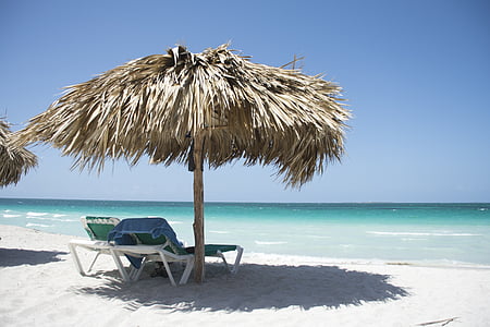 Cuba, plage, mer, Caraïbes, silencieux, récupération, vacances