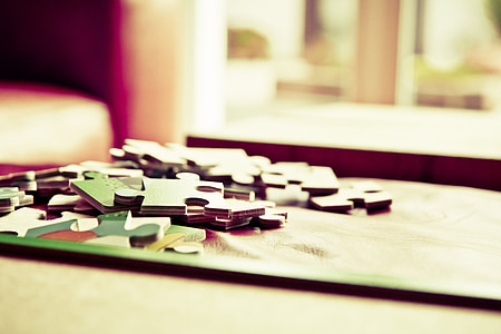 puzzle, játék, piecing együtt, Puzzle-darabot, időtöltés, memóriakártyák borított, türelem