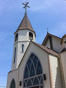 Église, Caroline du Nord, religion, adoration, architecture, point de repère, Caroline