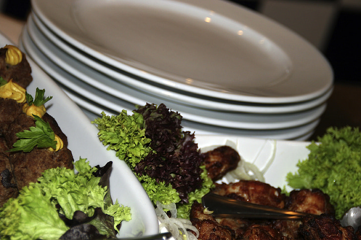 buffet, plate, restaurant, cover, gastronomy