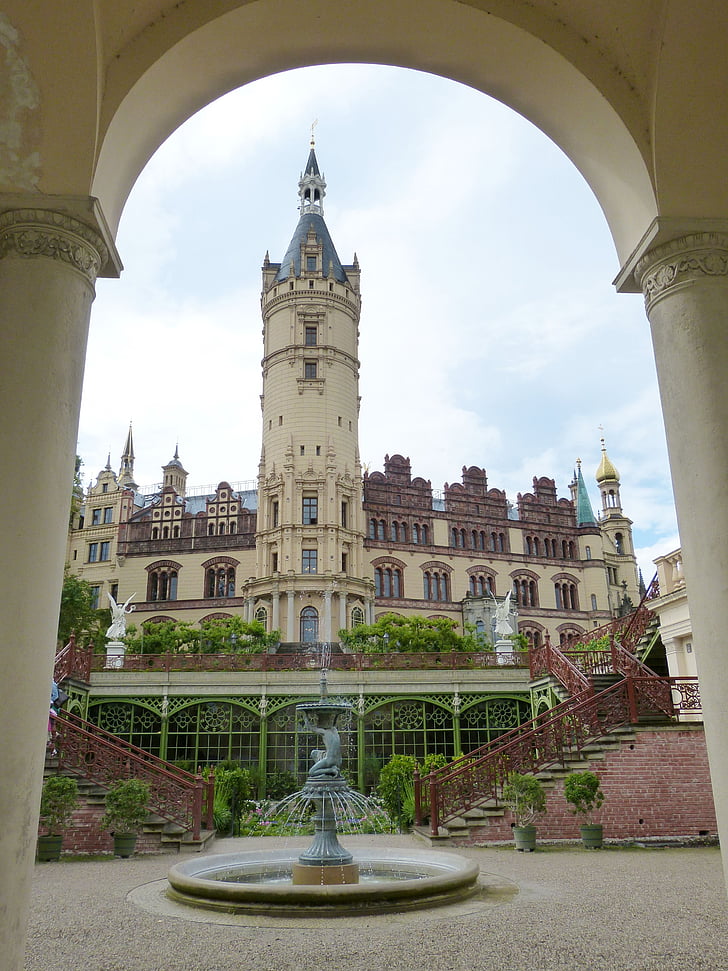 Schwerin, Mecklenburg phía tây pomerania, của chính phủ, thủ phủ bang, lâu đài, kiến trúc, địa điểm tham quan