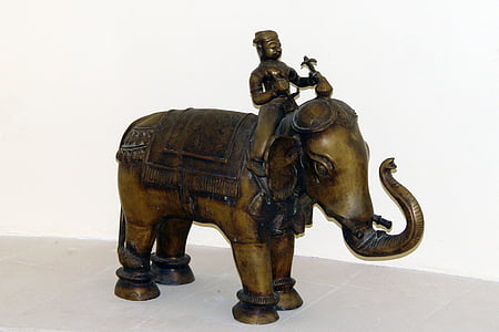 slon, Orientální, indické, Asie, dekorace, symbol, ročník