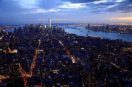 New york, Manhattan, stad, grote stad, kapitaal, wolkenkrabber, Big apple