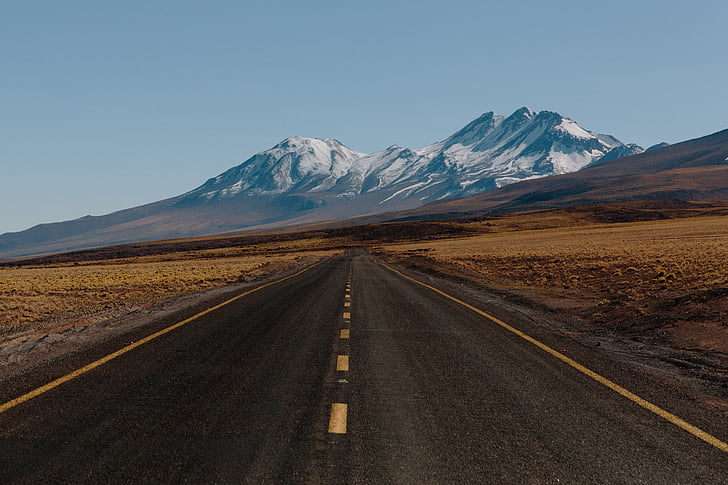 black, road, photography, mountain, highway, open road, mountain range