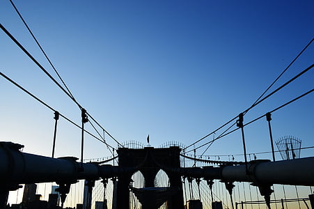 Brücke, Brooklyn, New york, Horizontlinie, Mieten Sie ein Auto