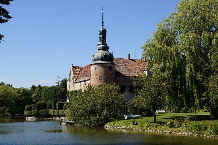 slott, Sverige, arkitektur, Chateau, byggnad, vallgrav, södra Sverige