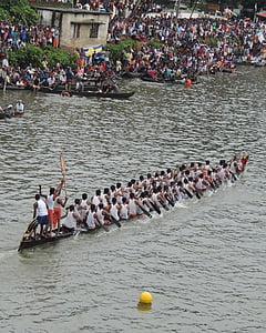 wyścig, wyścig łodzi, Kerala, Indie, Łódź, wody, Sport