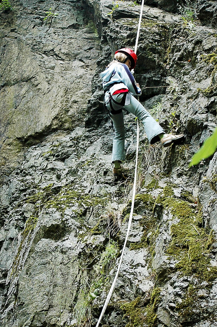 mászni, sziklákról kötéllel való, hegymászás, rock, mászófal, fal, kaland