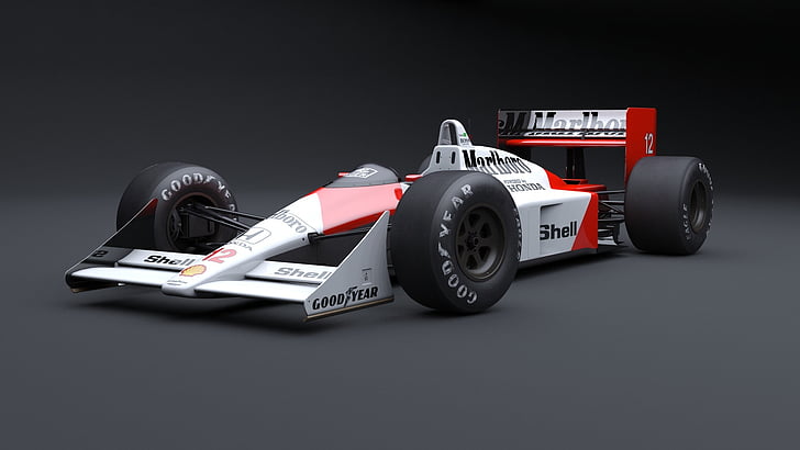 F1, Formül bir, Ayrton senna, McLaren mp4 24, Formula 1, motor sporları, 3D