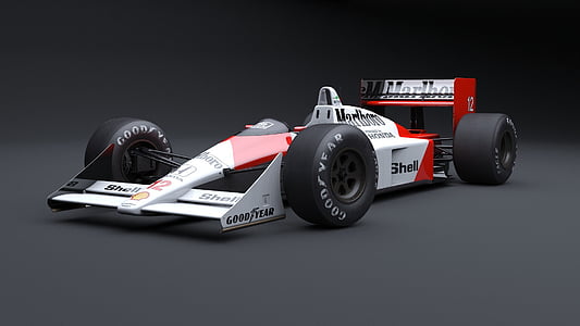 F1, Formule 1, Ayrton senna, McLaren mp4 24, Formule 1, Motorsport, 3D