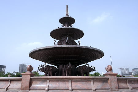 Dalit prerna sthal, Memorial, fontän, sandsten, Noida, Indien