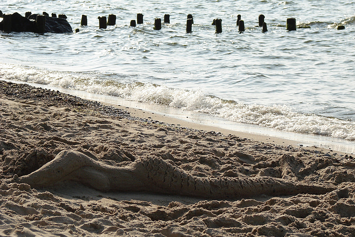 jūra, smėlio, Menas, skulptūra, Europoje, Baltijos, atostogų