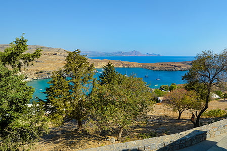 rhodes, greece, lindos, mediterranean, travel, sea, island
