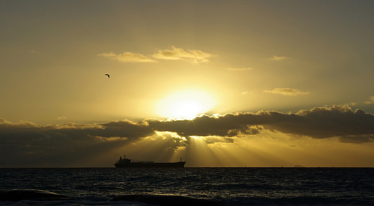 lastfartyg, solens, närvaro, Mexico