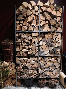 薪, holzstapel, 木の幹, ログ, 積み上げ, 熱, 暖炉