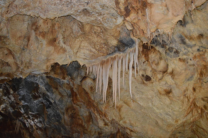 kalksteen, stalactieten, grot, Rock, berg, stalgtite, infuus steenvorming