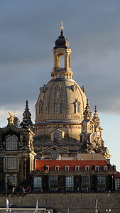 Дрезден, Фрауенкирхе, пазар, Стария град, сграда, Църква, архитектура