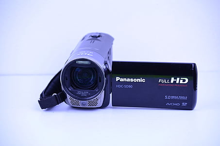 kameran, Panasonic, video, mål, skär, mikrofon