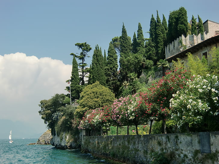 Itália, Bardolino, Garda, férias, mar, natureza, Verão