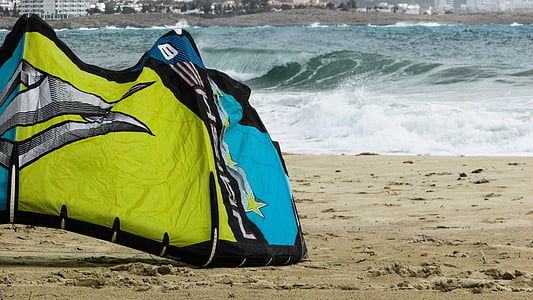 kite surf, equipamentos, desporto, ação, vento, extremo, mar