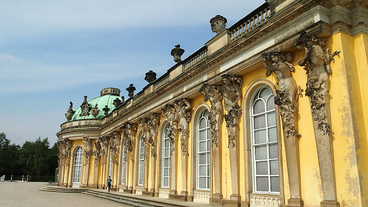 Potsdam, Berlino, Sans, Castello di sanssouci, storicamente, atmosferica, barocco